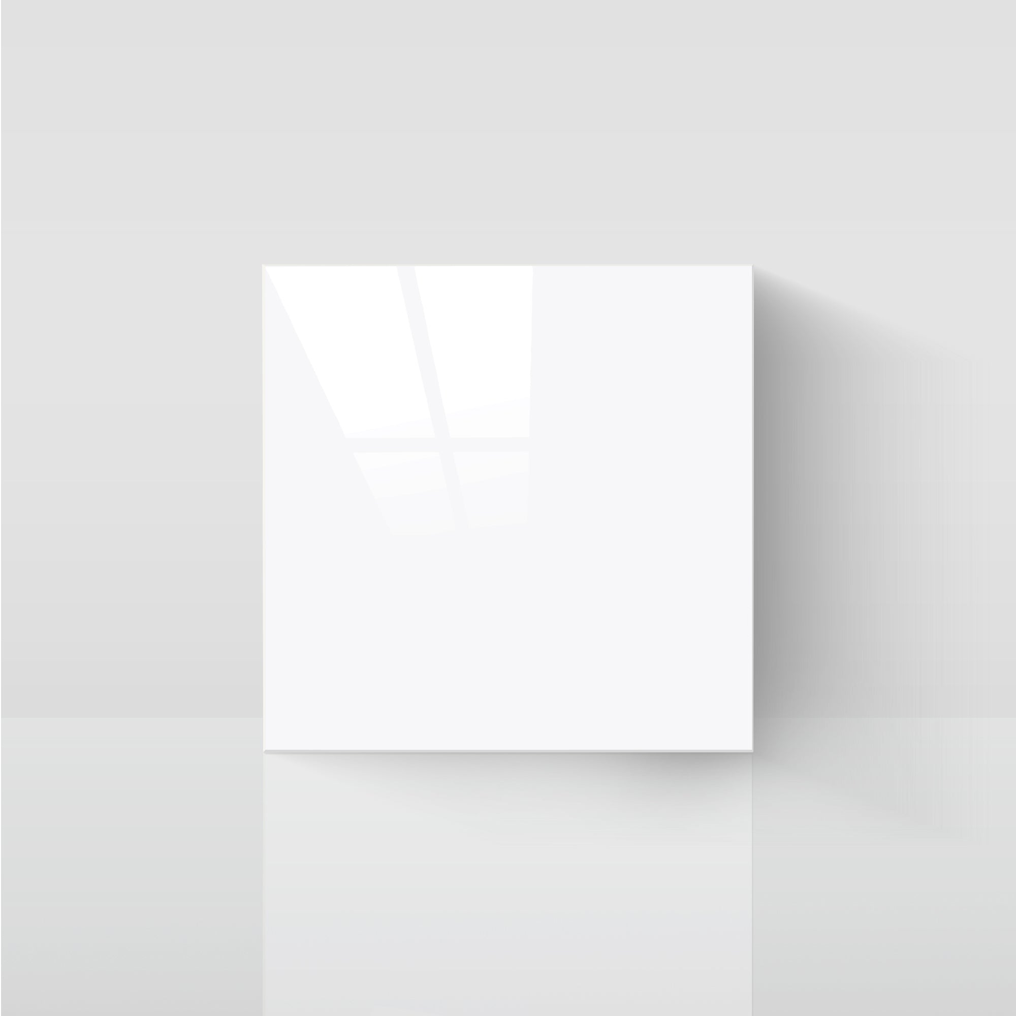 6" x 6" Square Glossy Pure White Peel and Stick Backsplash Tile