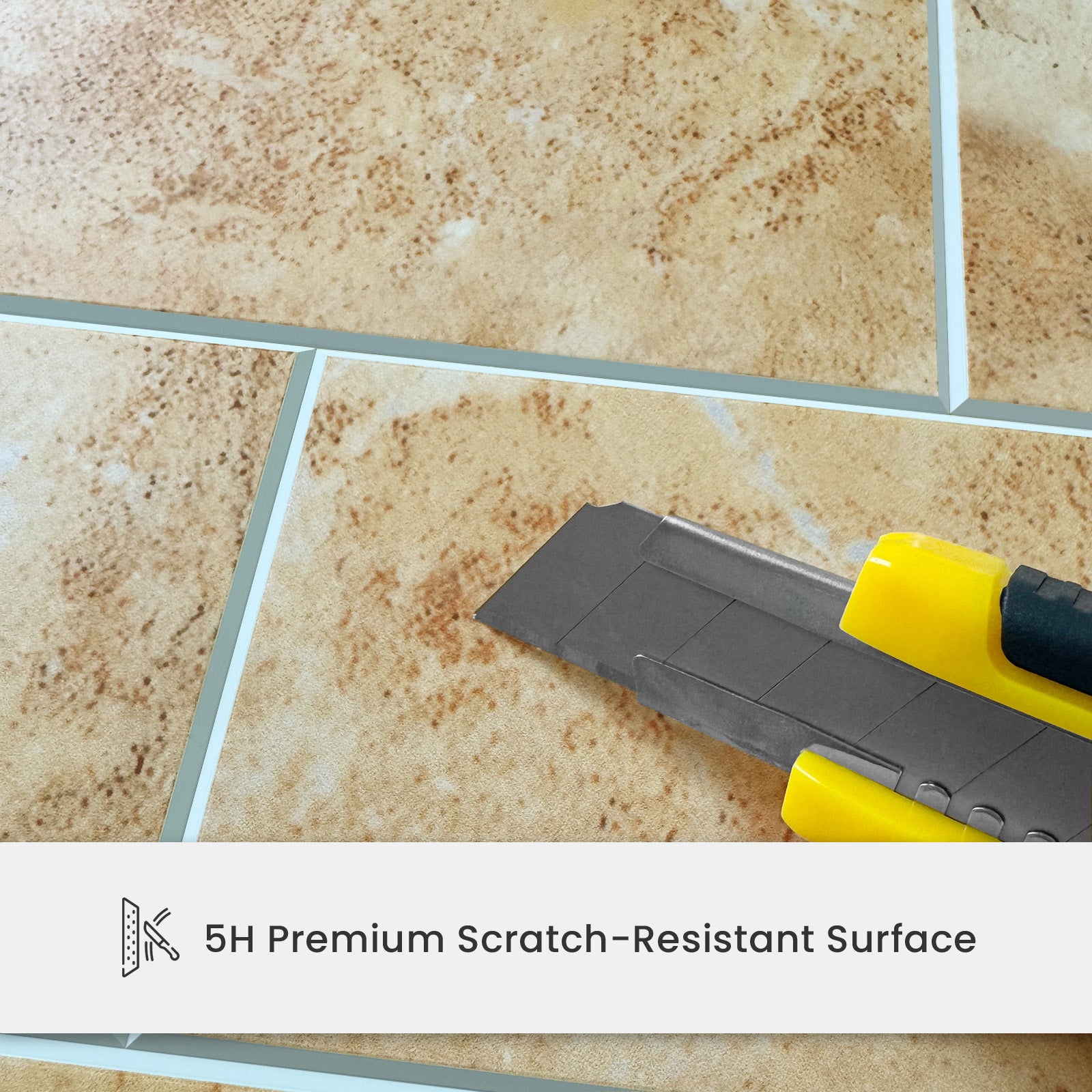 12" x 12" Subway Matte Gobi Sandstone Peel and Stick Backsplash Tile