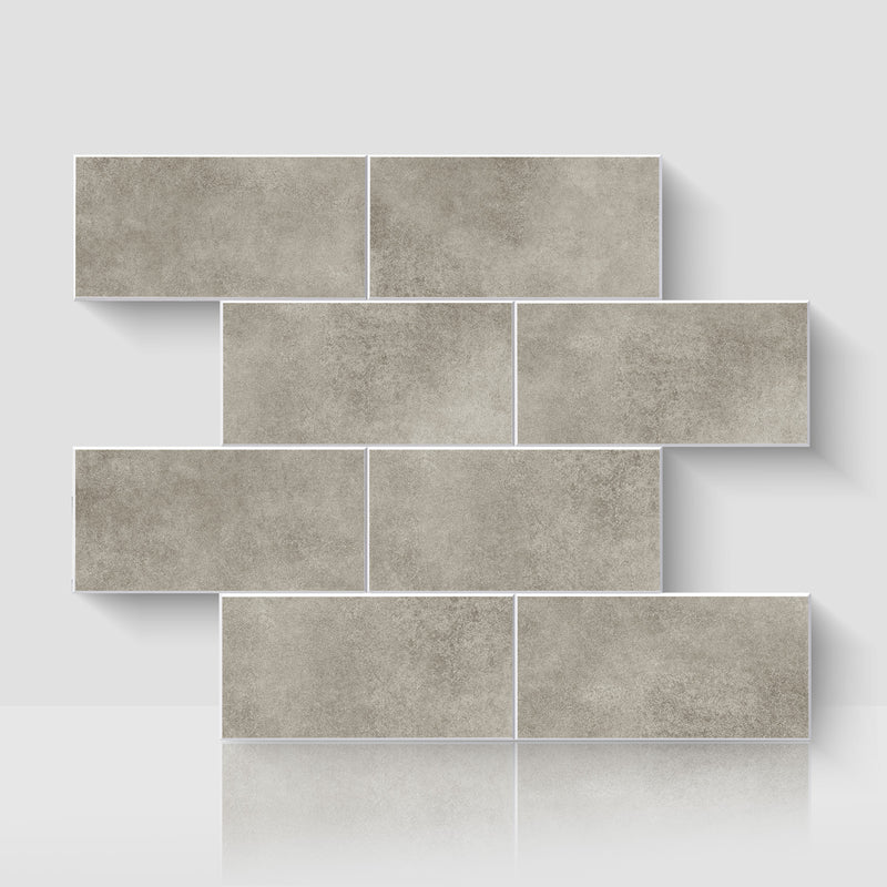 12" x 12" Subway Matte Soft Greige Peel and Stick Backsplash Tile