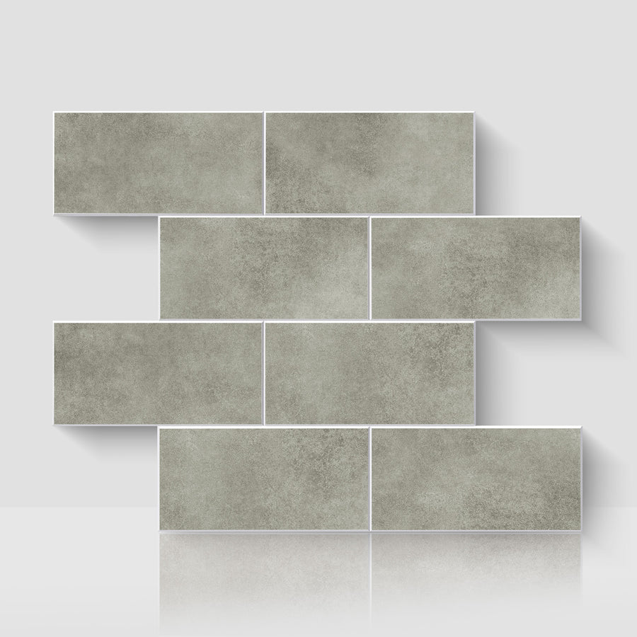12" x 12" Subway Matte Soft Greige Peel and Stick Backsplash Tile