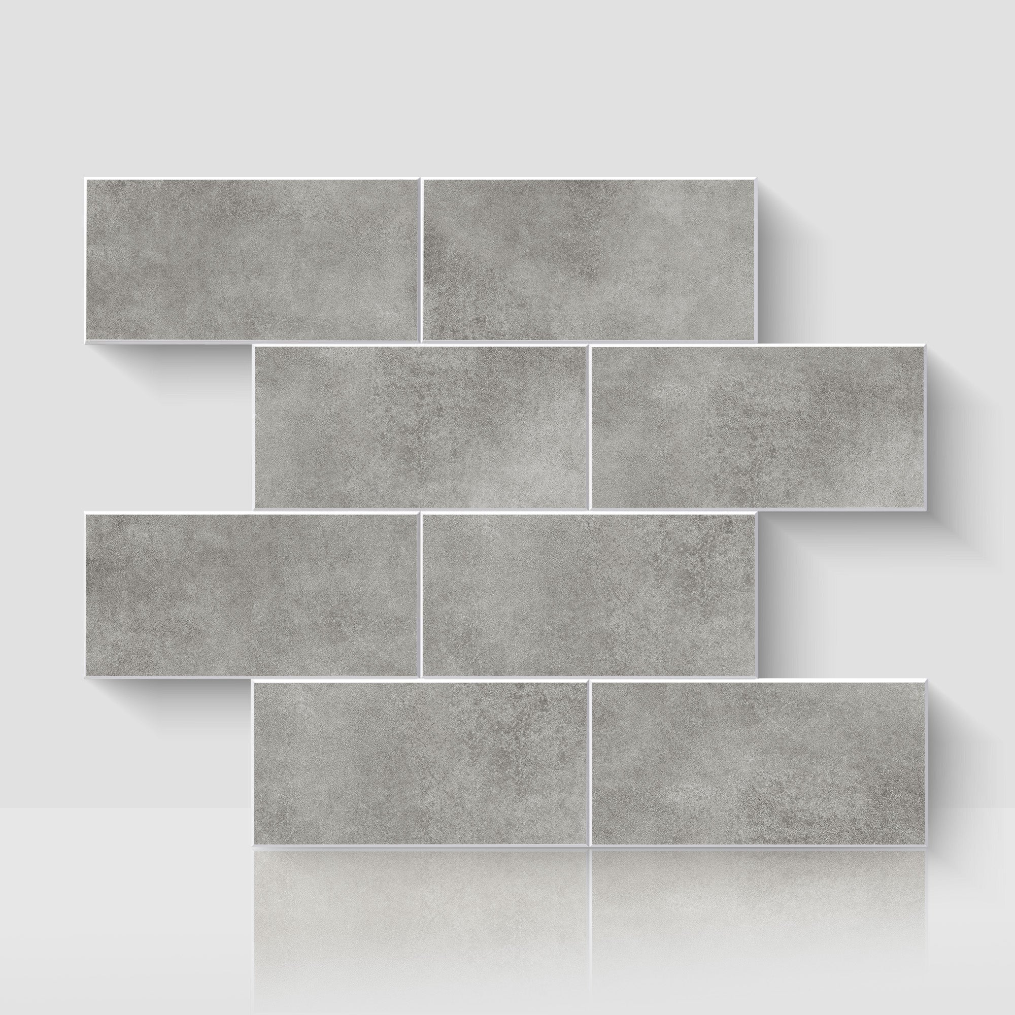 12" x 12" Subway Matte Soft Greige Peel and Stick Backsplash Tile