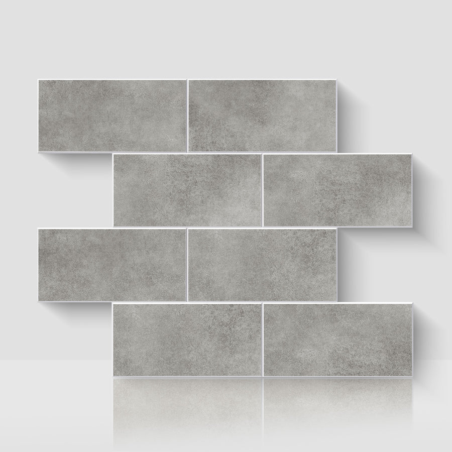 12" x 12" Subway Matte Soft Greige Peel and Stick Backsplash Tile