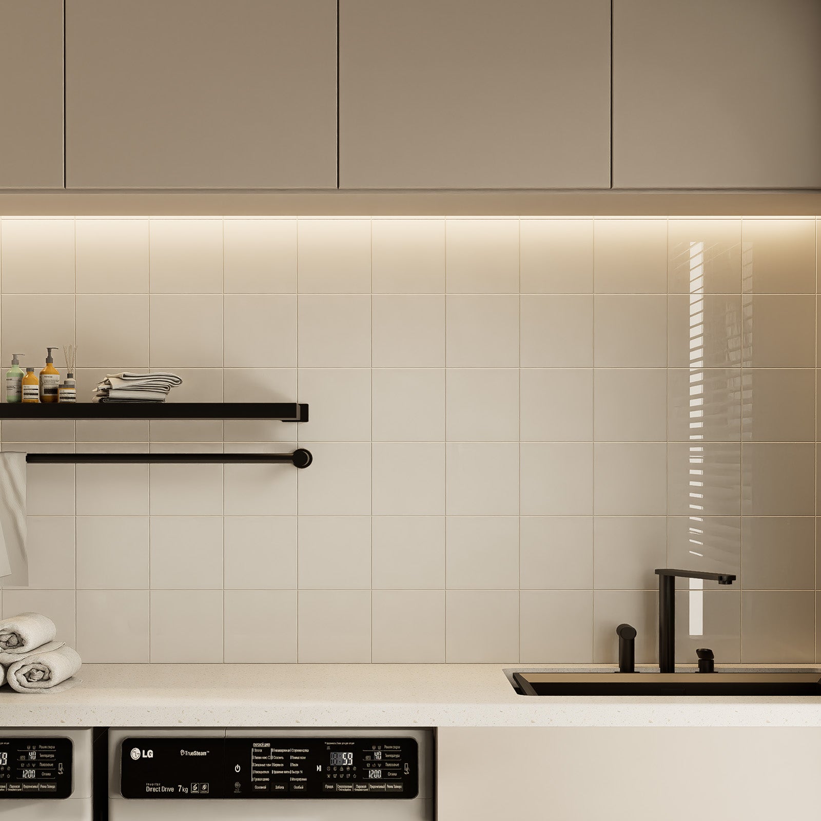 6" x 6" Square Glossy Pure White Peel and Stick Backsplash Tile
