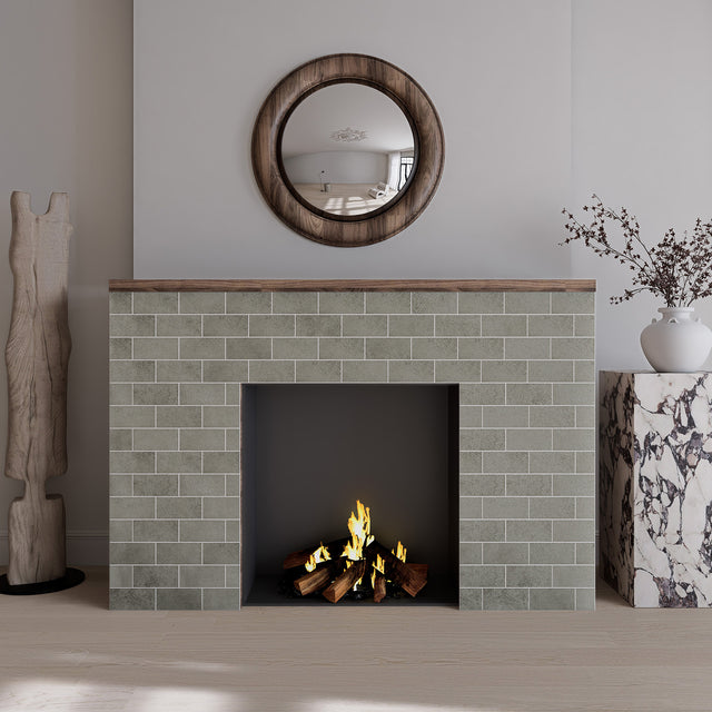 12" x 12" Subway Matte Soft Greige Peel and Stick Backsplash Tile