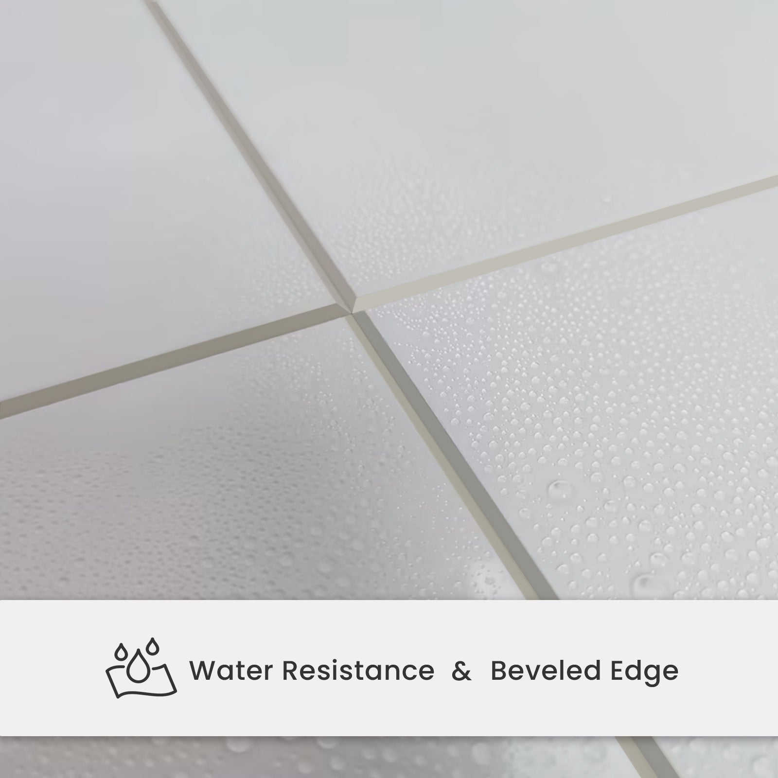 6" x 6" Square Glossy Pure White Peel and Stick Backsplash Tile