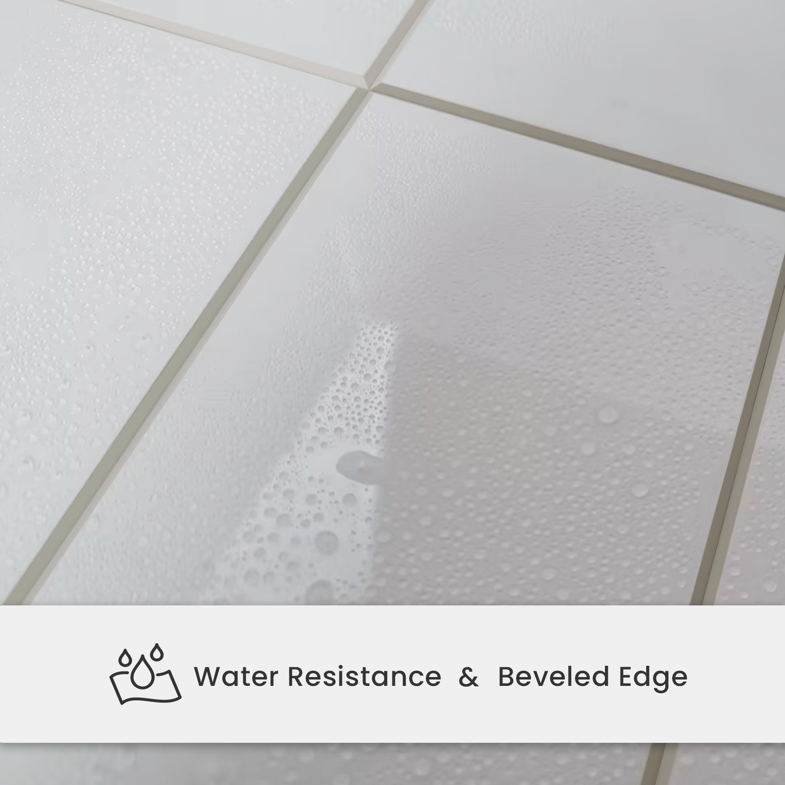 6" x 3" Rectangle Glossy Pure White Peel and Stick Backsplash Tile