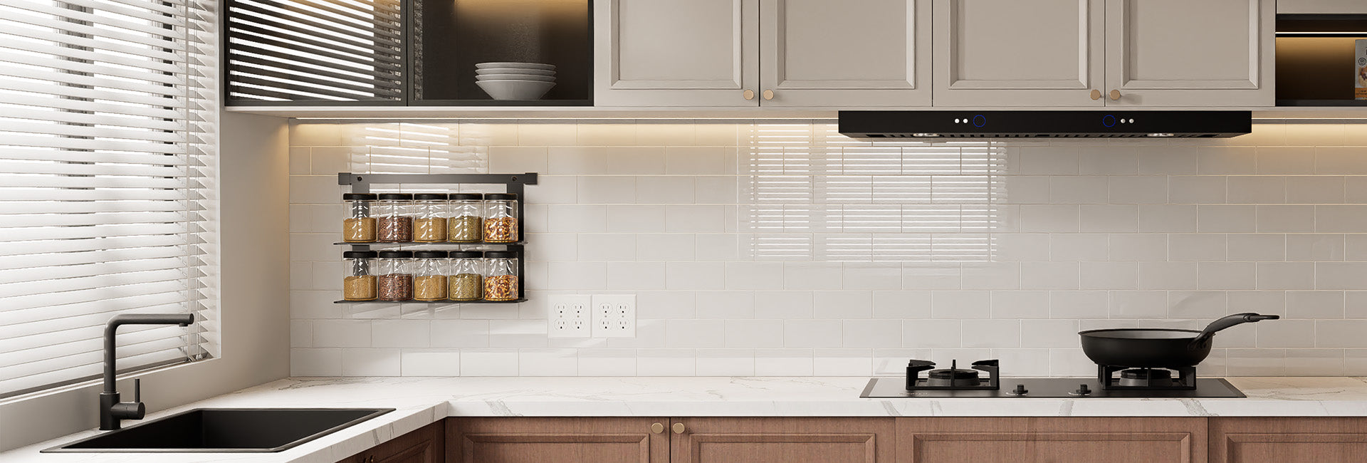 DiYoZone peel and stick backsplash banner
