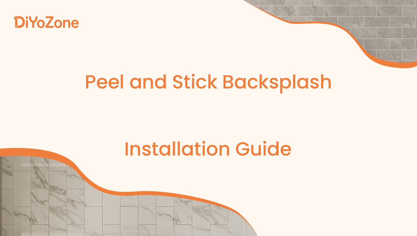 DIY peel and stick backsplash tile installation guide video cover image